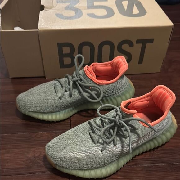 adidas Other - Yeezy Boost ADIDAS Sneakers - Size 6.5 Mens Shoes - Gray & Orange - Like New